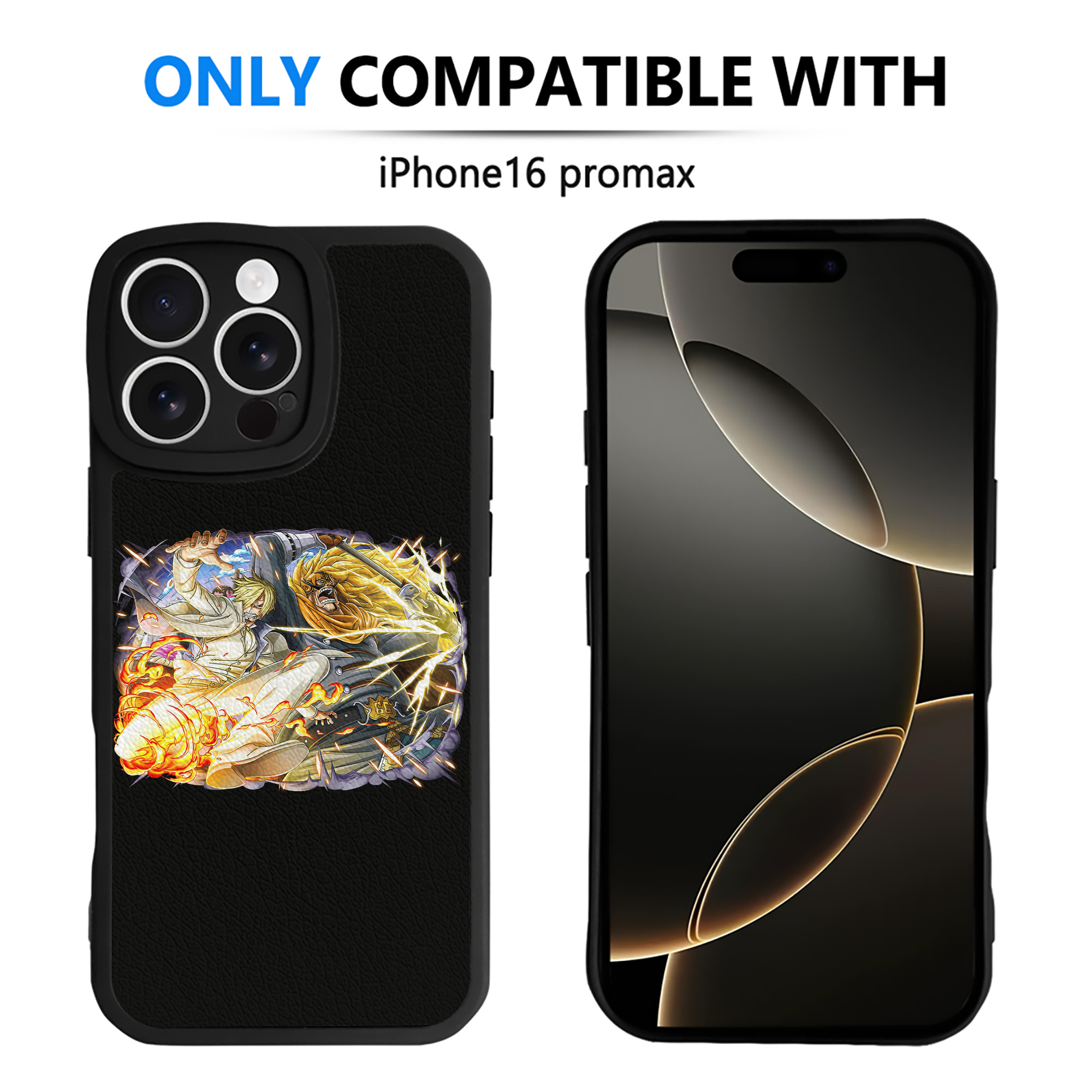 （画像用） ワンピース サンジ ONE PIECE Sanji 【iPhone 16シリーズ対応】シリコンスマホケース（レザー調） 材質：シリコン
